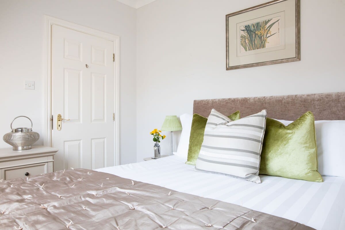 Bedroom 2, also on the second floor, is a comfy king.