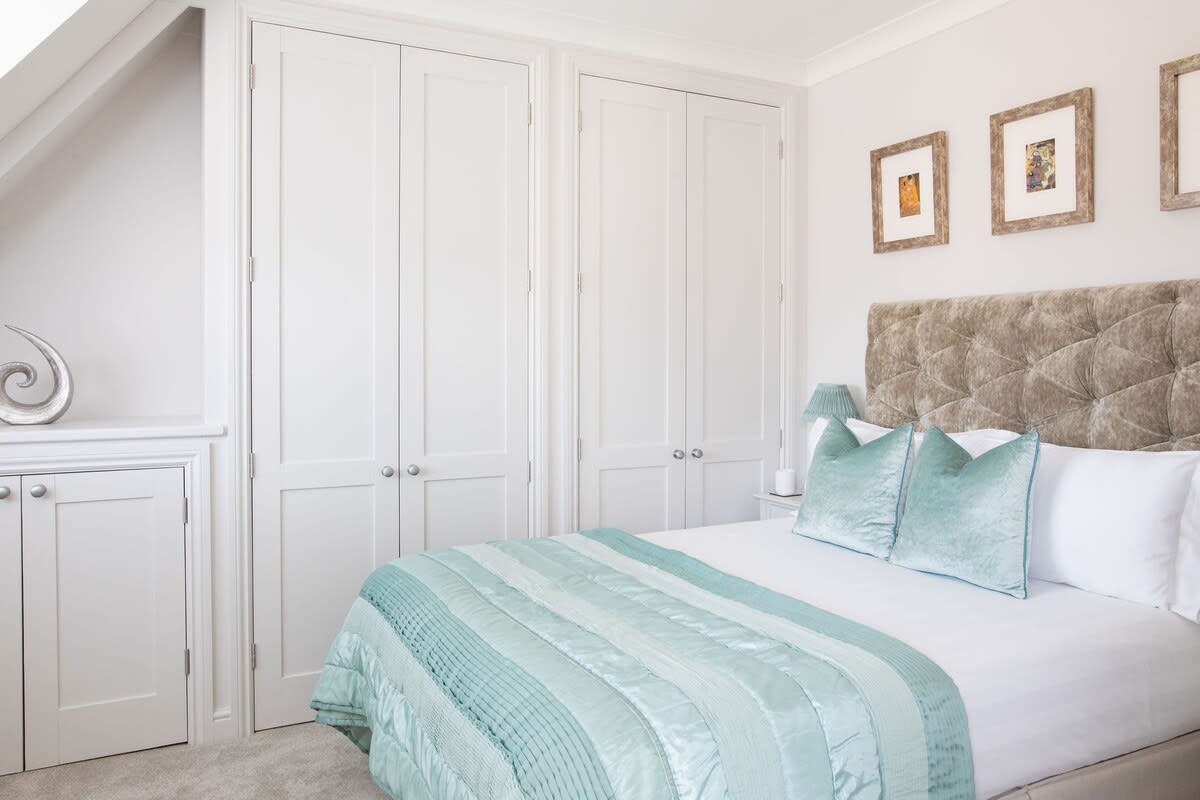 The master king room with ensuite is on the second floor.