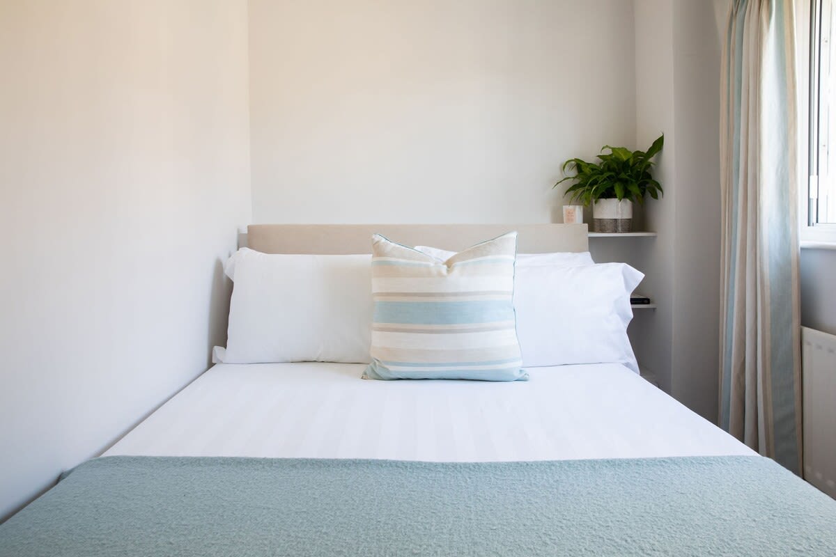 The ground floor double offers a snug third room.