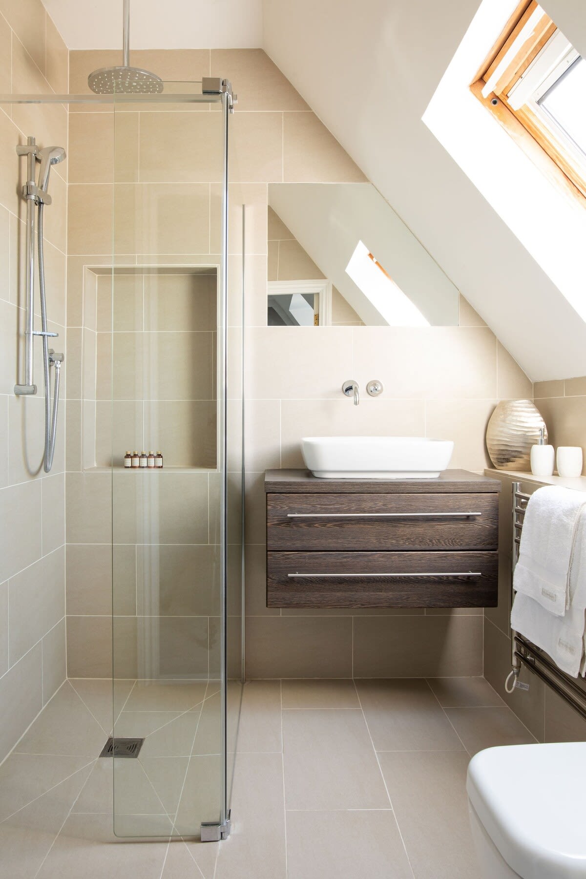 Ensuite bathroom with walk in shower.