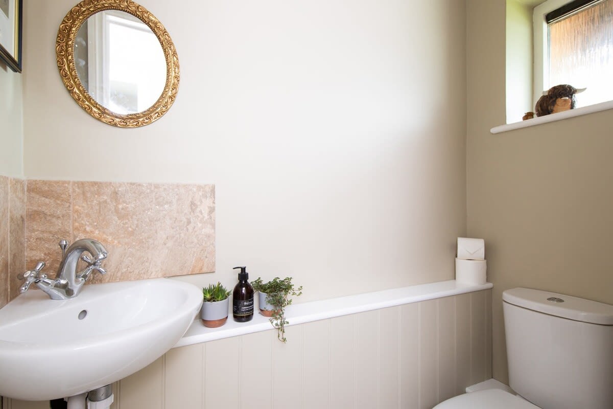 There is a handy downstairs toilet.