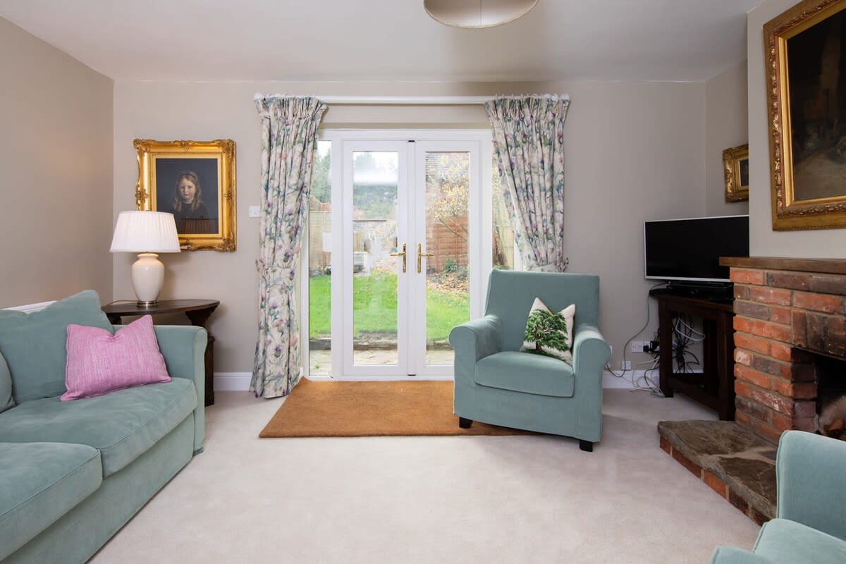 Open the patio doors on warmer days to let the breeze through.