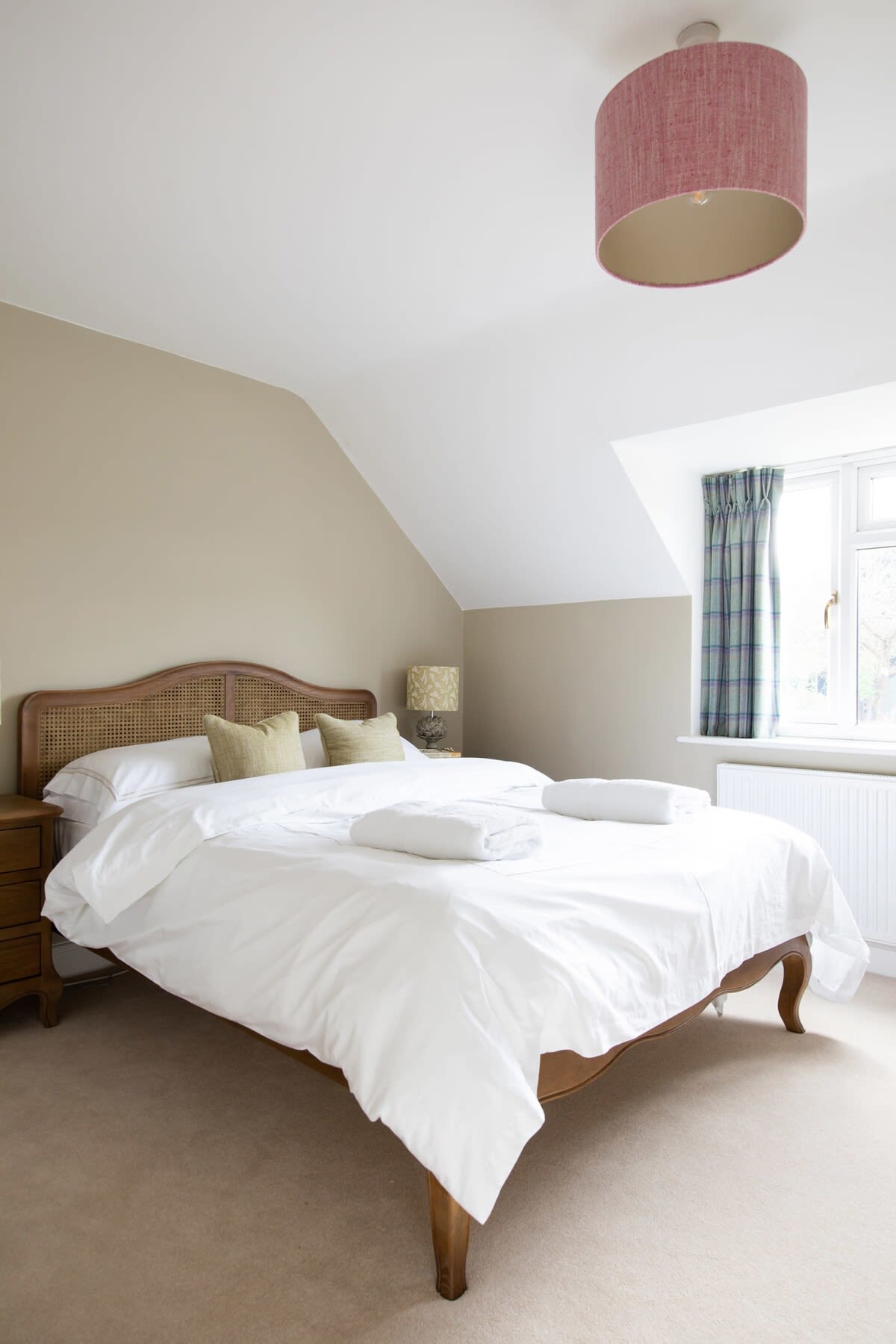 The bedrooms are beautifully furnished, with luxury bedding.