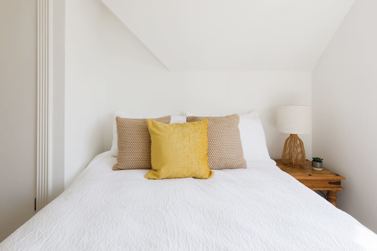 The comfy beds have high quality mattresses and luxurious bedding.