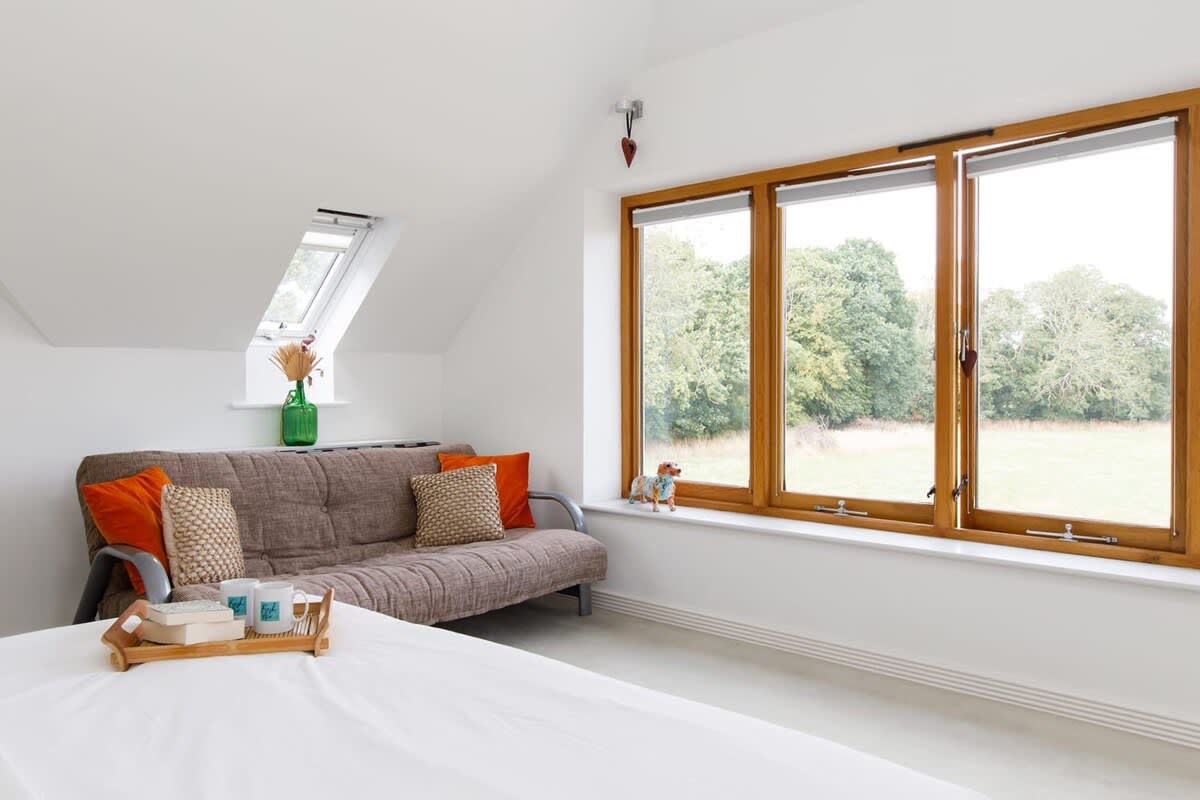 Wake up to rural surroundings and birdsong.