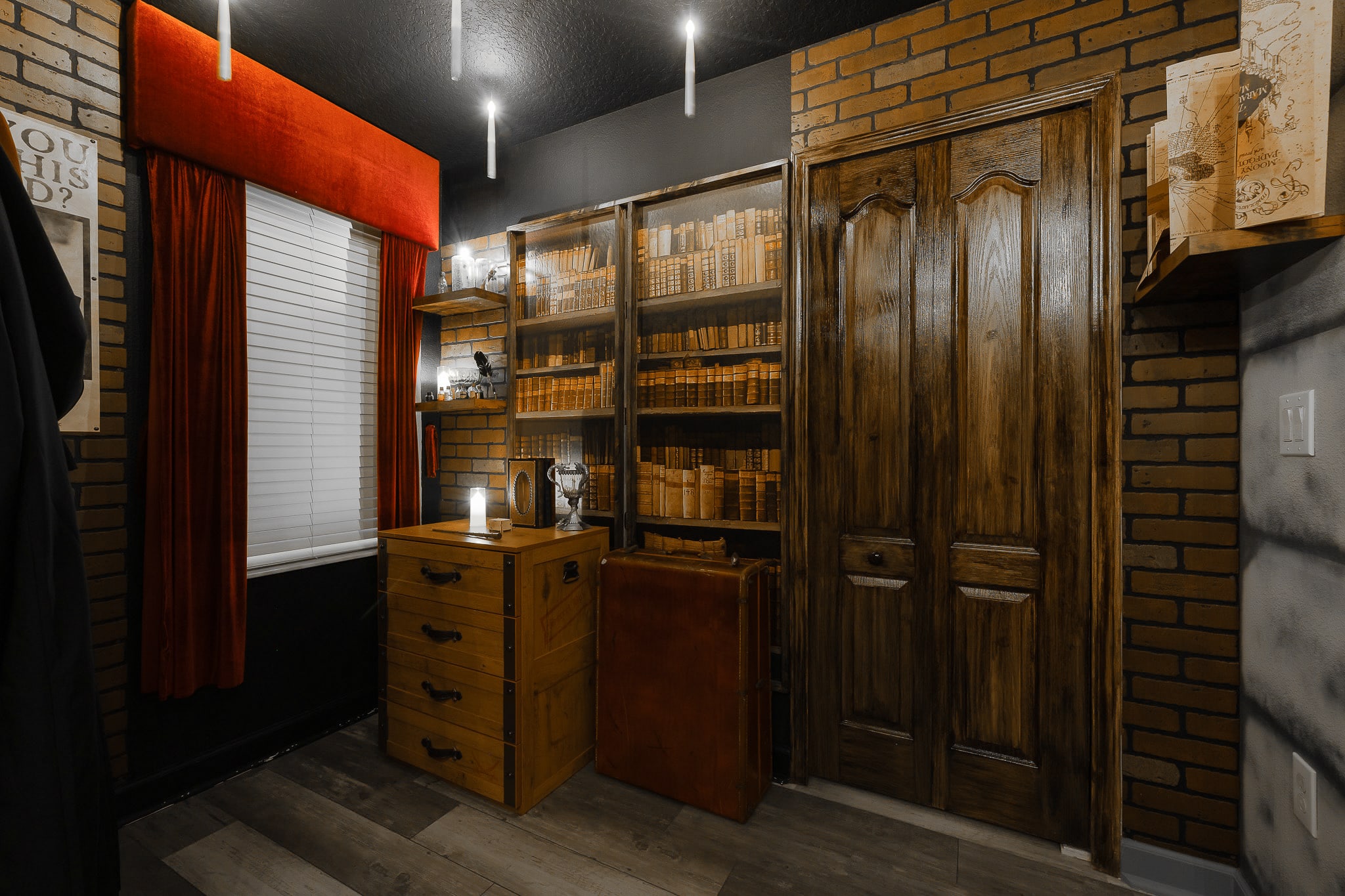 Climate-controlled wine room perfect for storing and displaying favorites.