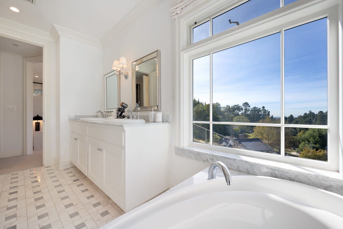 Take in the pleasant view as you soak in the tub