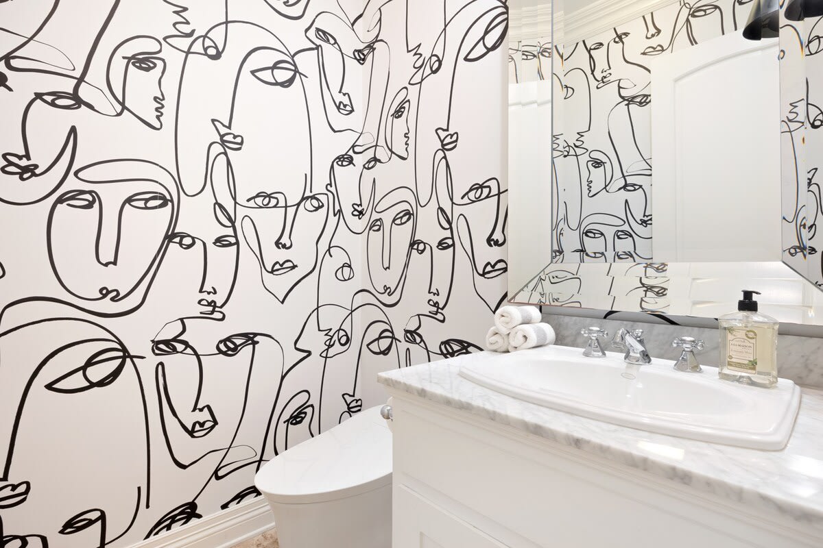 Unique modern art design elements in every bathroom