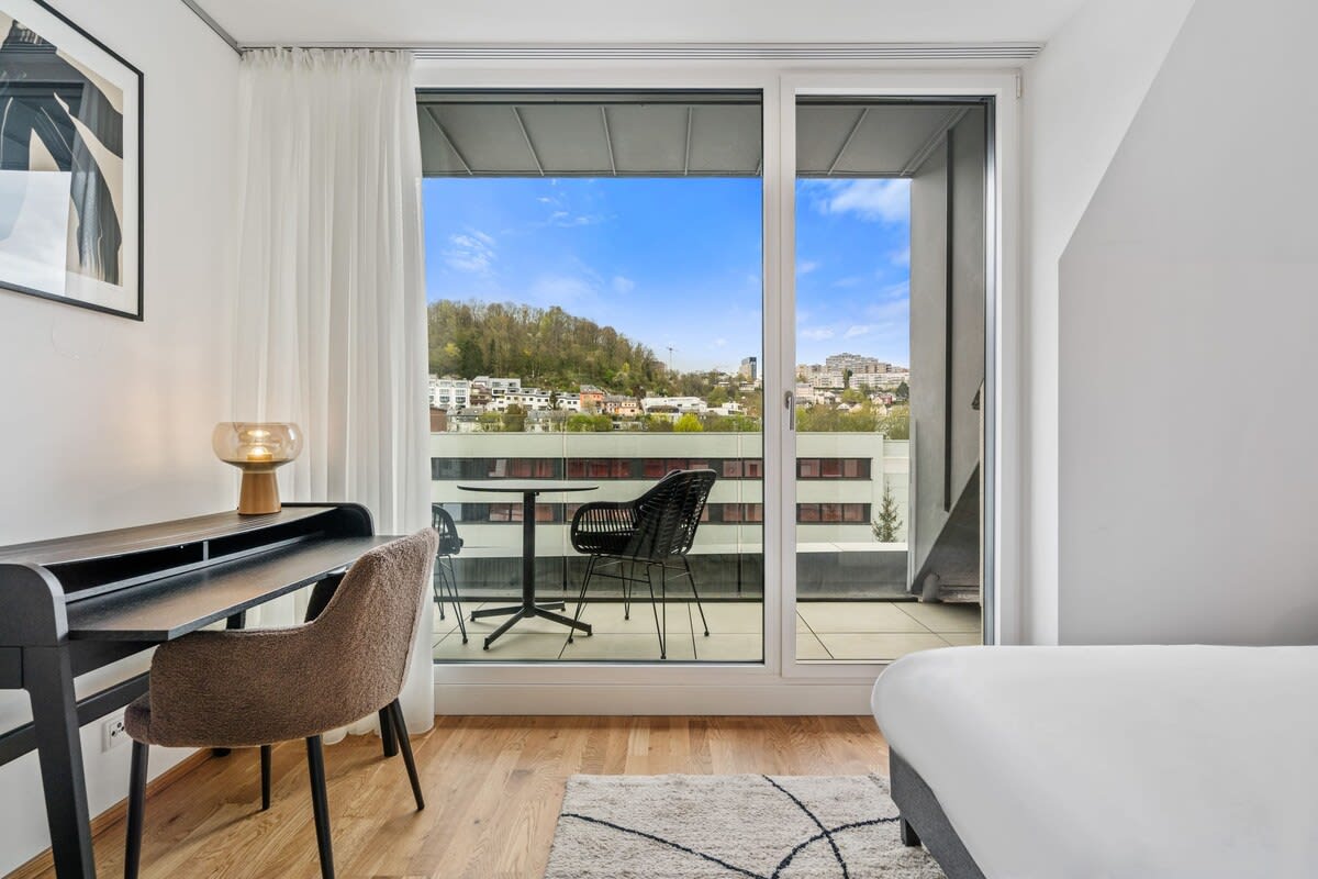 Work, read, or just admire the view from this snug writing nook.