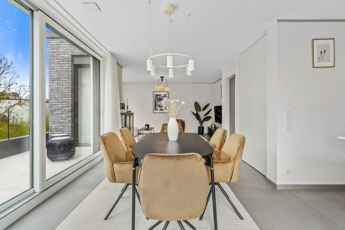 Enjoy the blend of modern design and cozy dining in our open space.