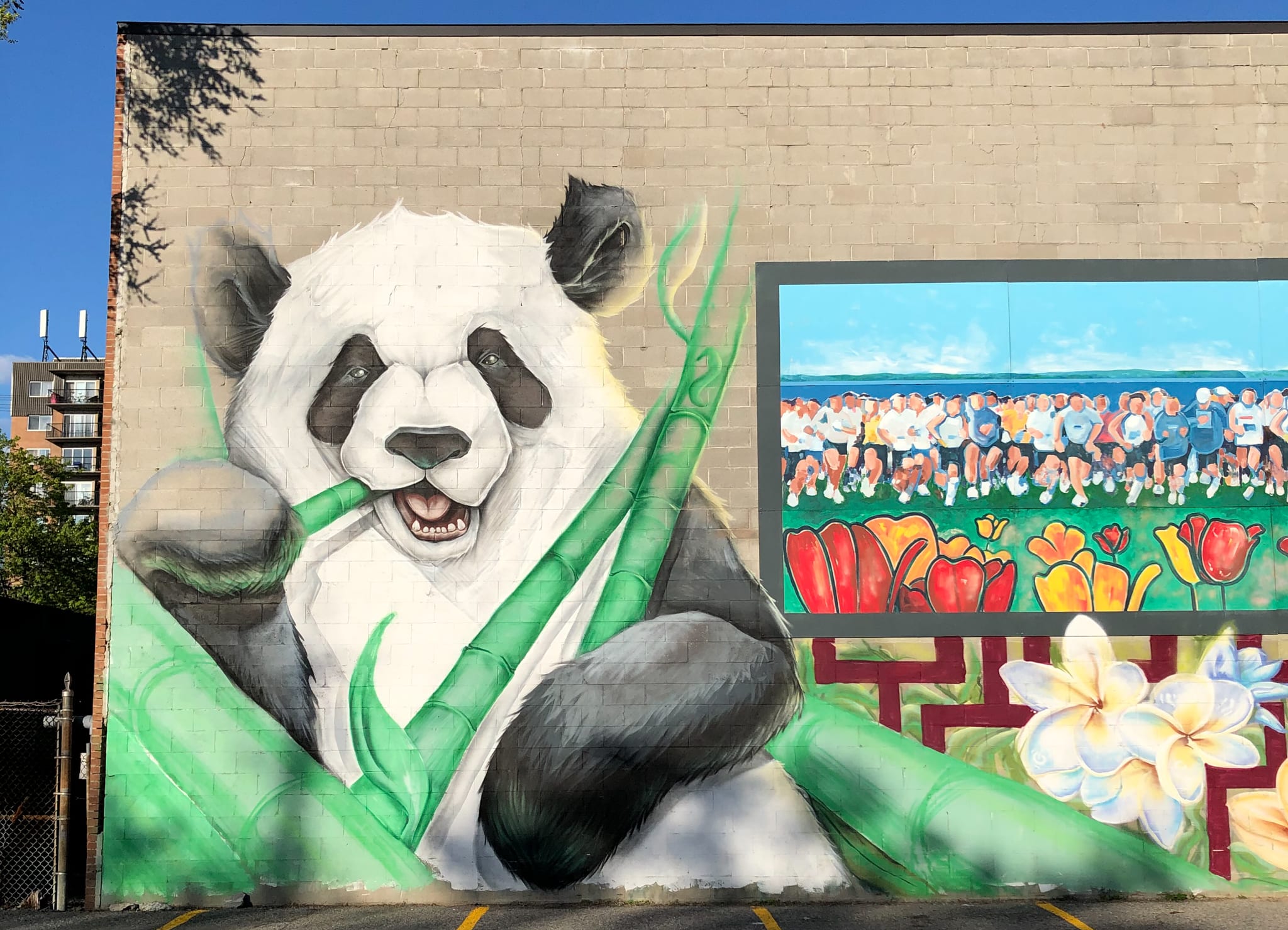 One of Chinatown's many colourful murals