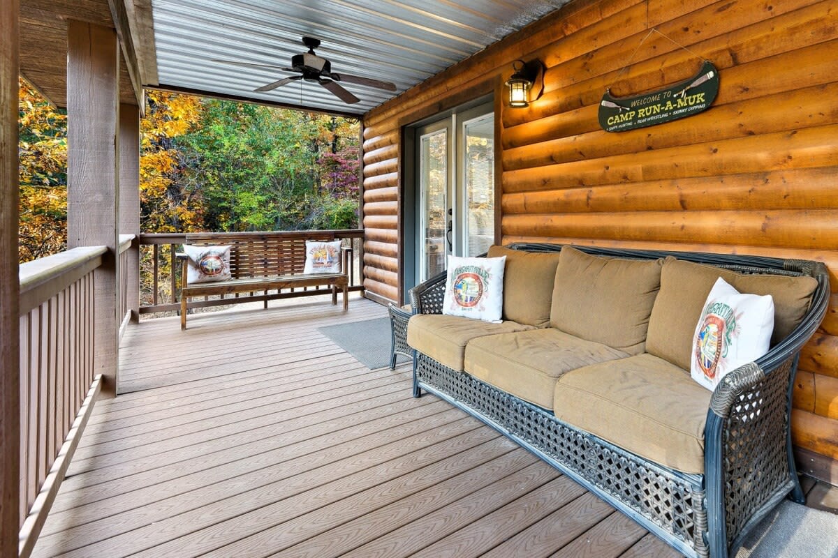 New! Creekside Cabin w/ Spa + Views, Sleeps 12!