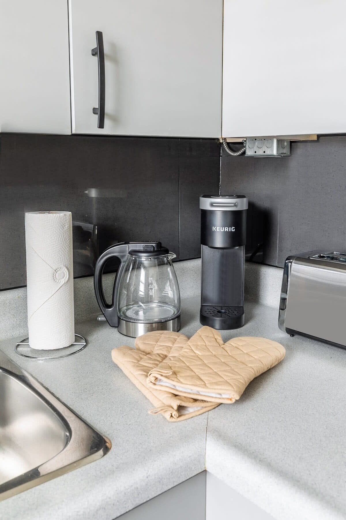 Coffee Corner With Modern Accessories