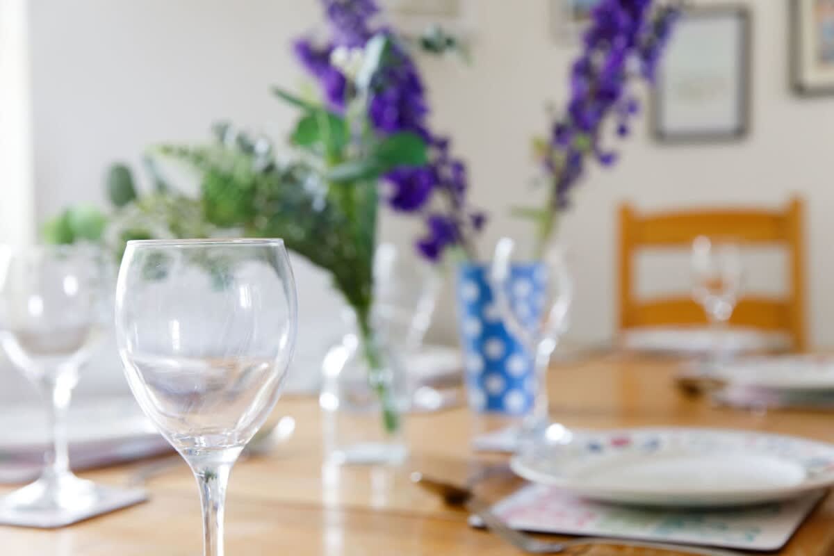 All glasswear and crockery is provided for you to make use of.