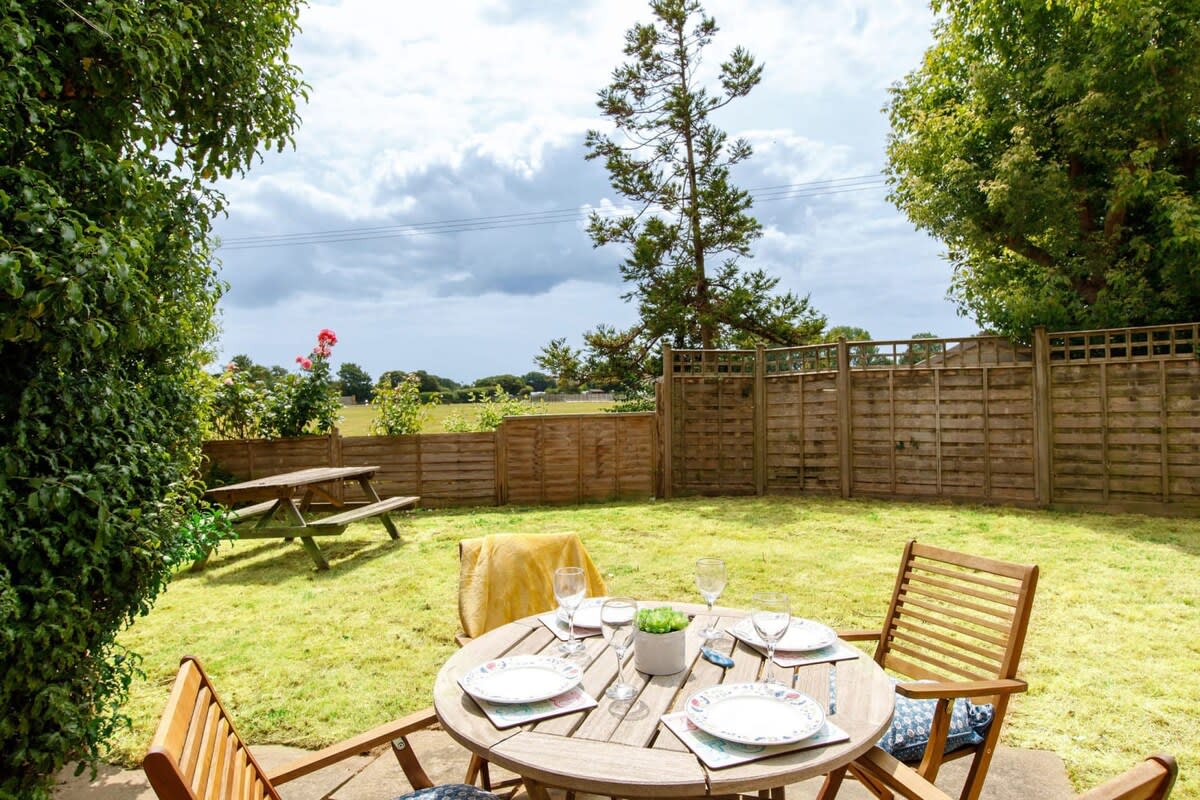 The Garden is bathed in light and has a couple of relaxed seating areas.