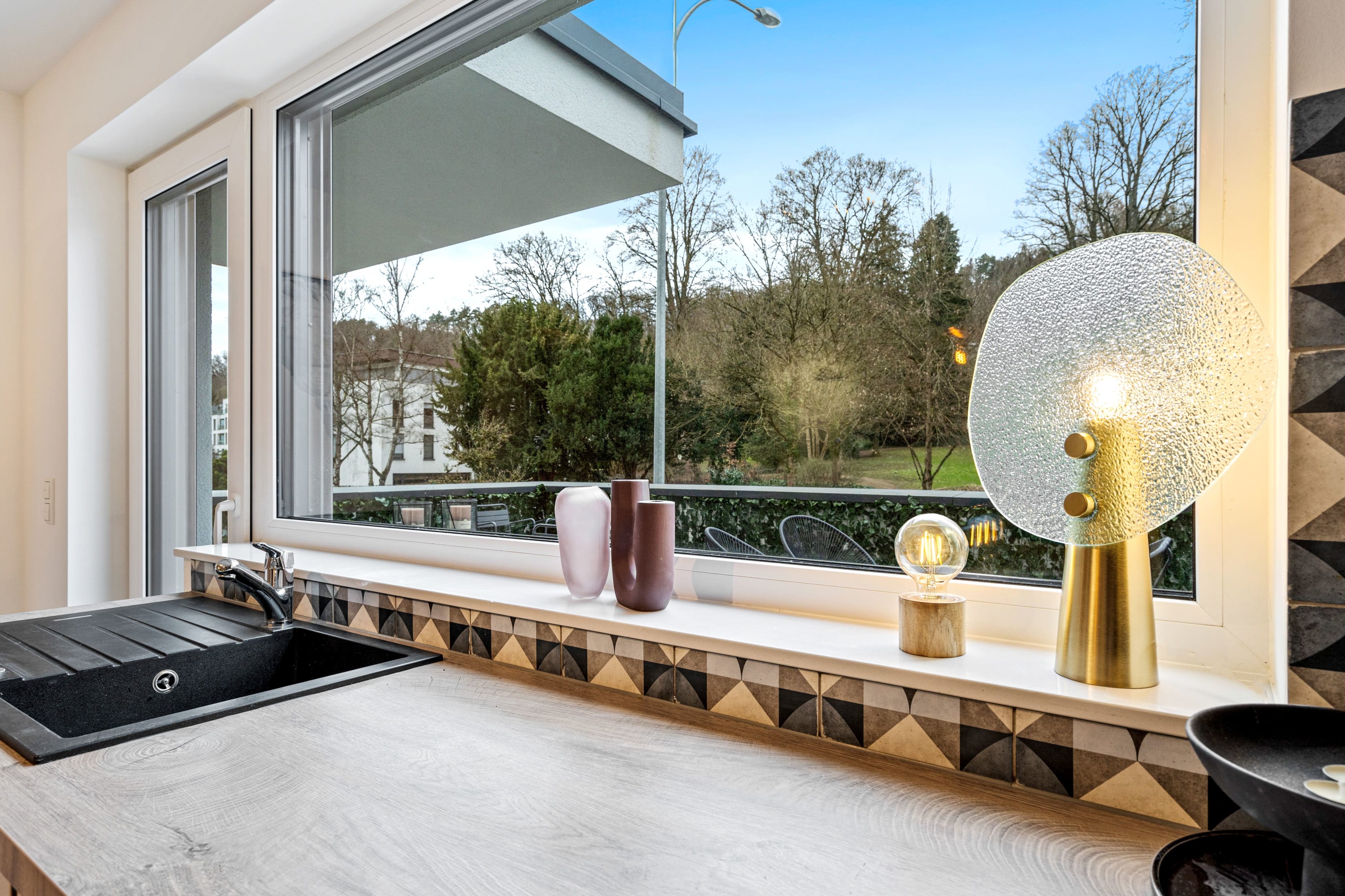 Seamless style: our open-plan layout brings the kitchen to the living room.