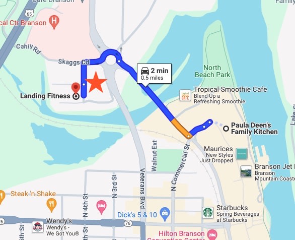 Walk to Branson Landing, less than half a mile away!
