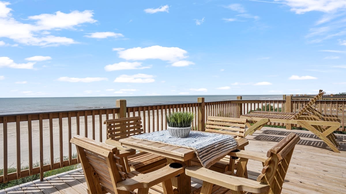 Beachfront Home | Steps to Sand + Ocean Views — Bolivar Peninsula, TX — vacation rental