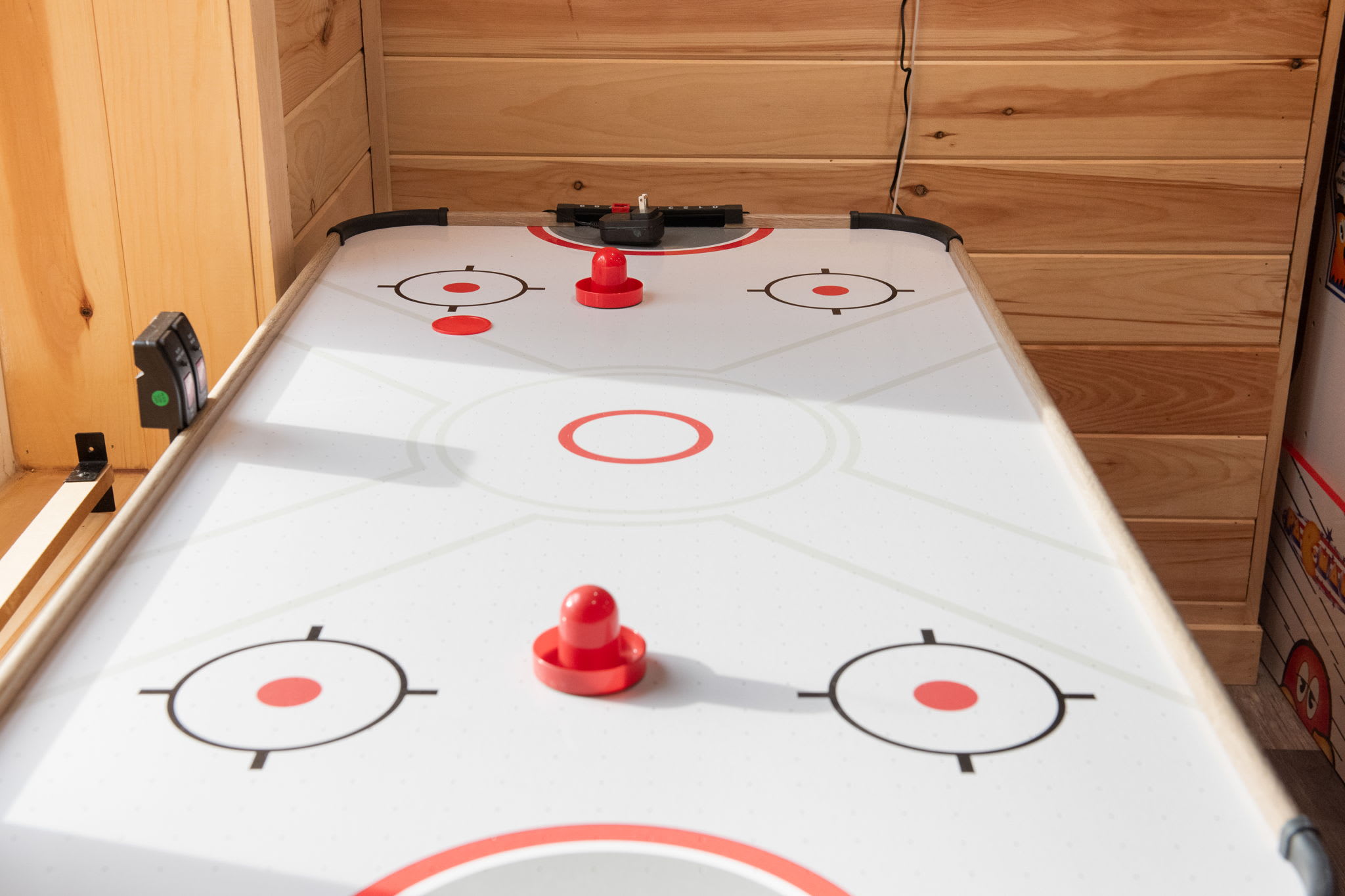 Ready for a Match?
Dual mallets and a slick surface are set for your next air hockey showdown great for both kids and kids-at-heart.