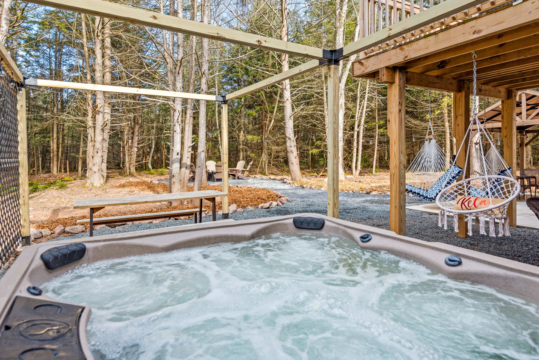 Soak with a View
Whether it's morning light or a cool evening under the stars, this hot tub is perfectly placed for the ultimate unwind.