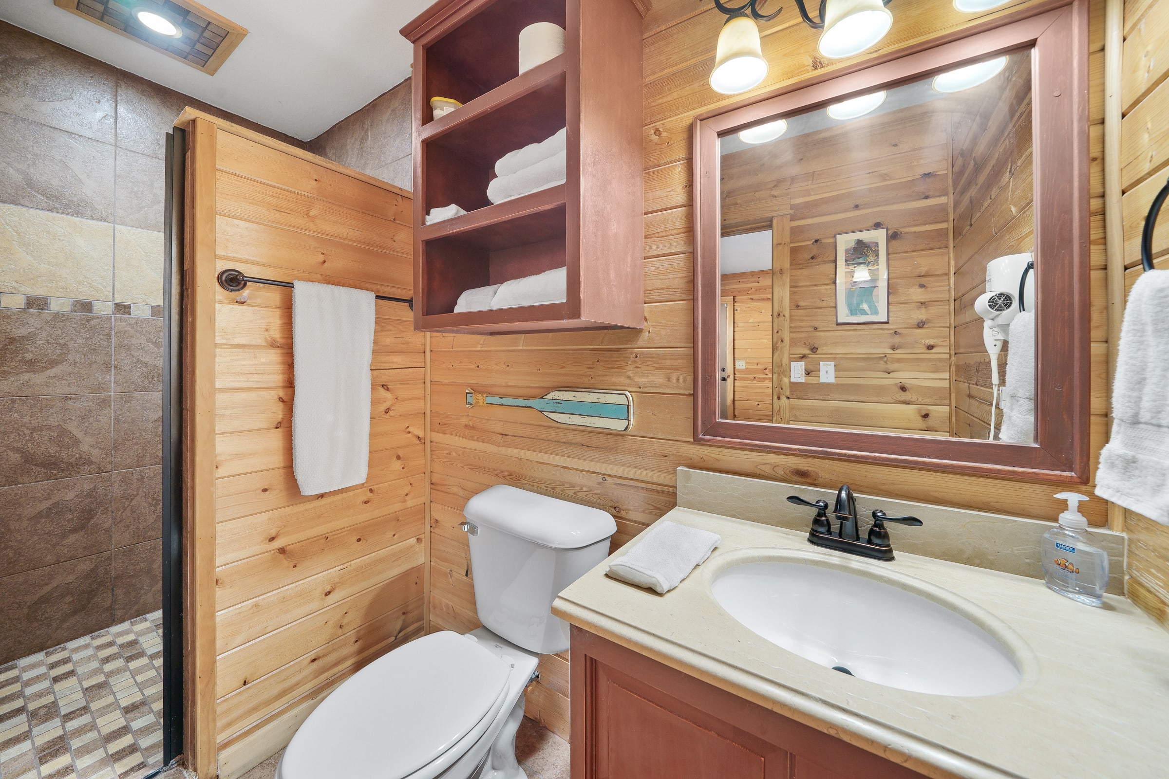 New! Creekside Cabin w/ Spa + Views, Sleeps 12!