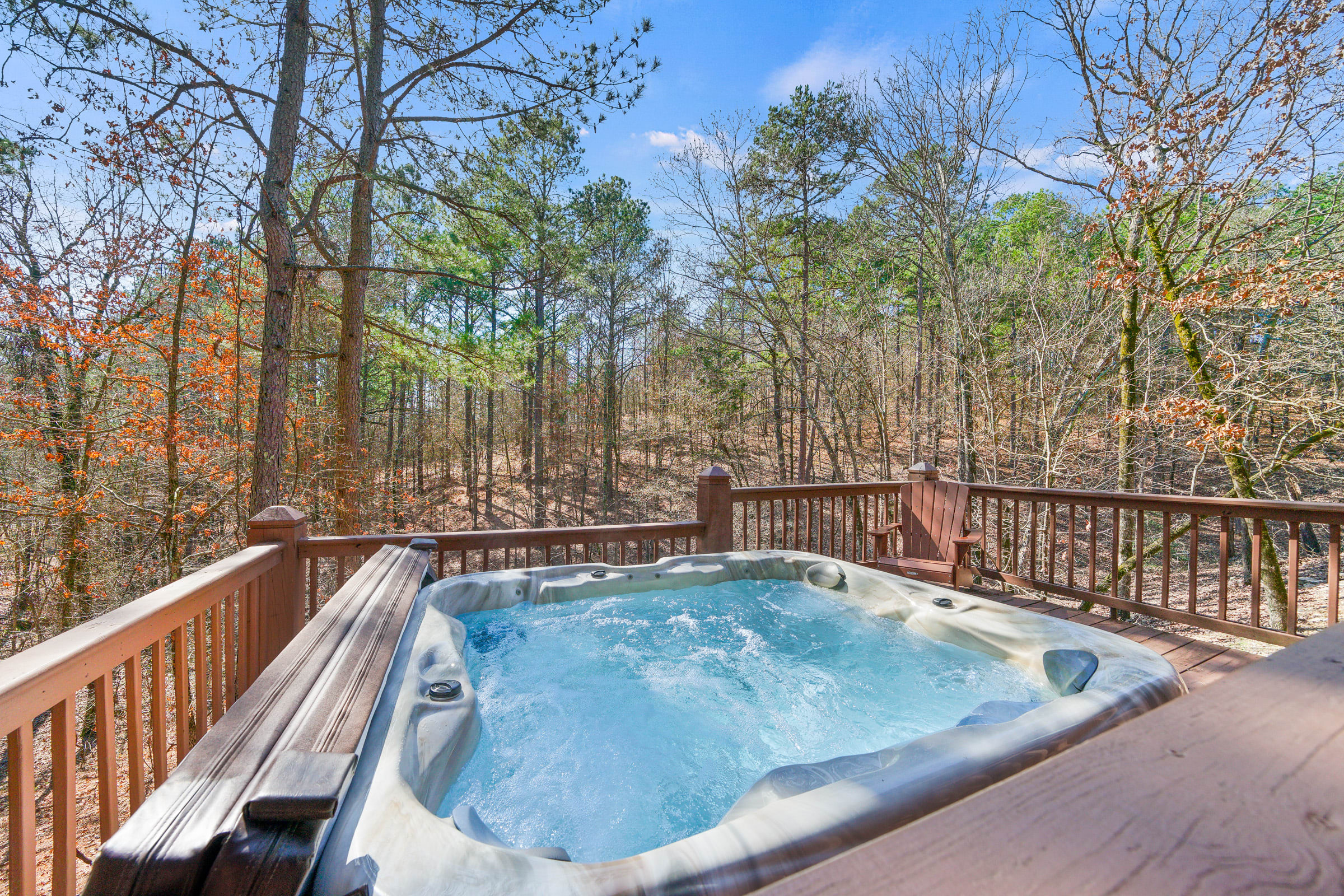 New! Creekside Cabin w/ Spa + Views, Sleeps 12!