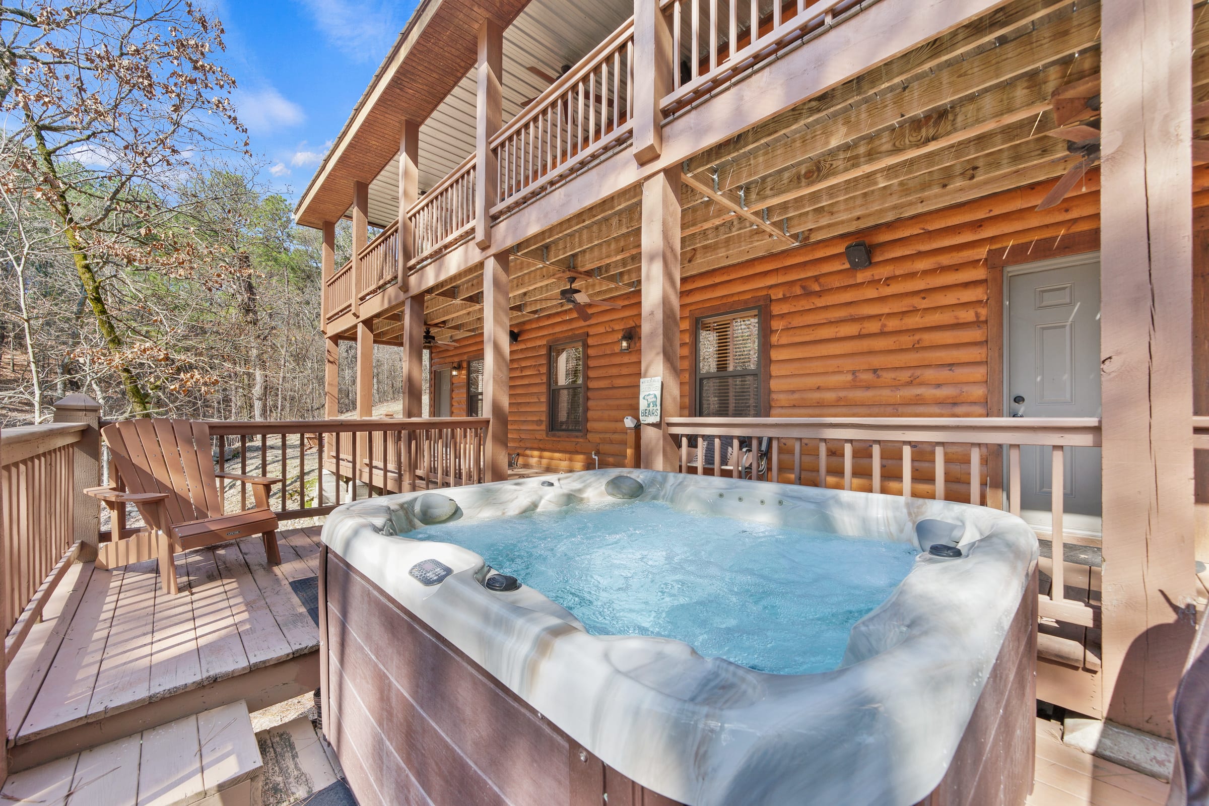New! Creekside Cabin w/ Spa + Views, Sleeps 12!