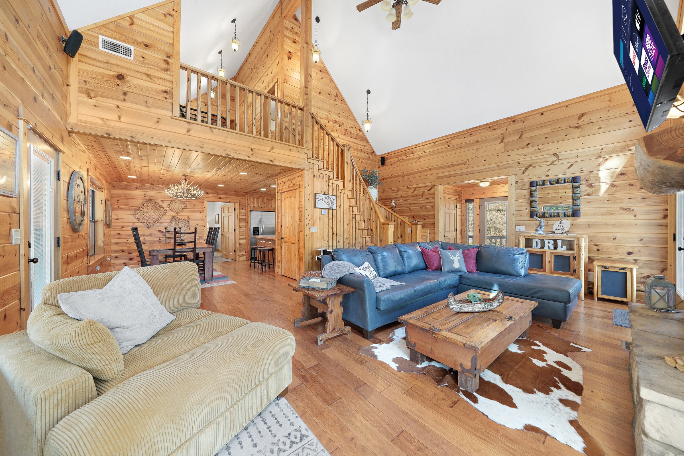 New! Creekside Cabin w/ Spa + Views, Sleeps 12!