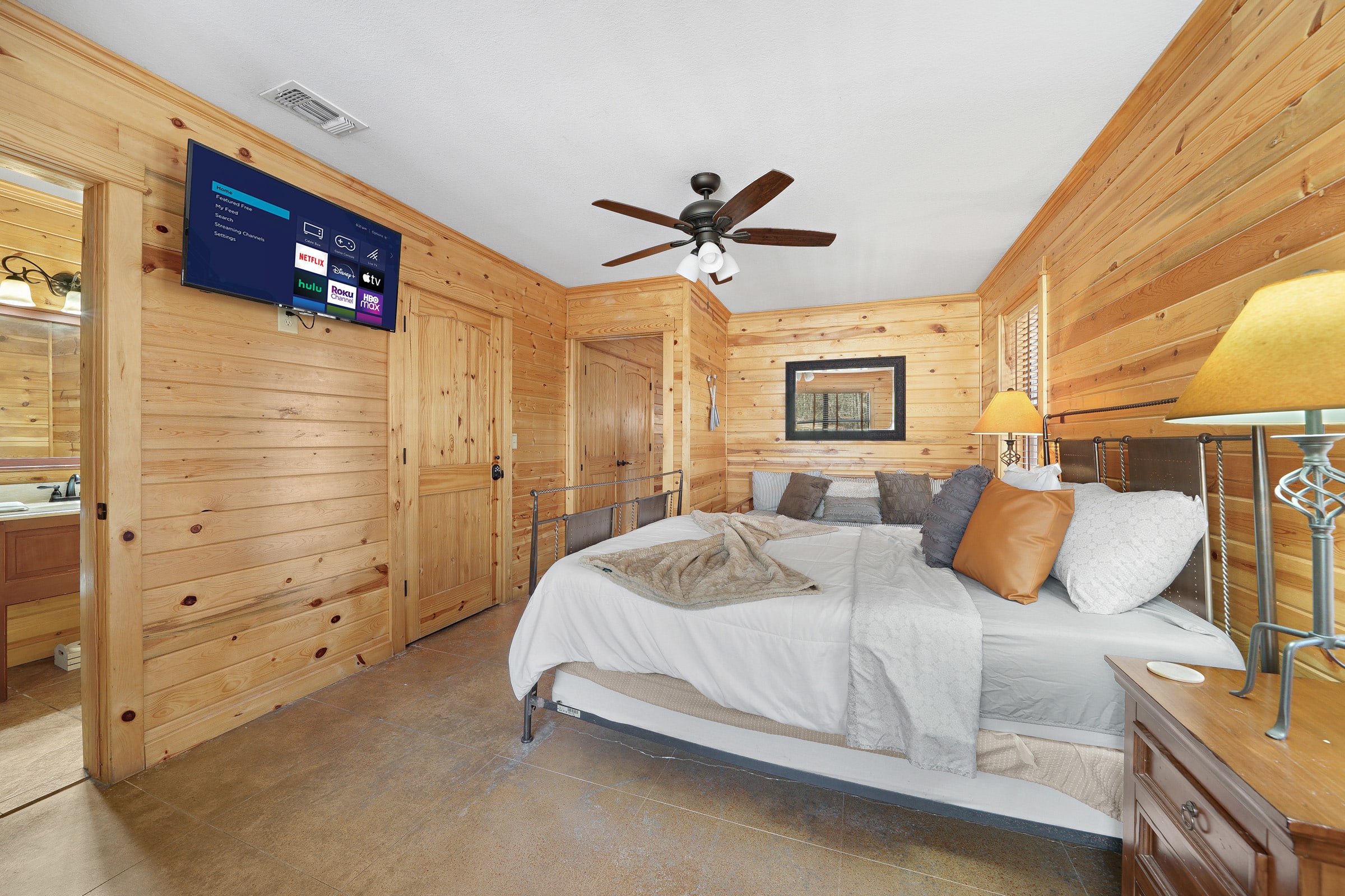 New! Creekside Cabin w/ Spa + Views, Sleeps 12!