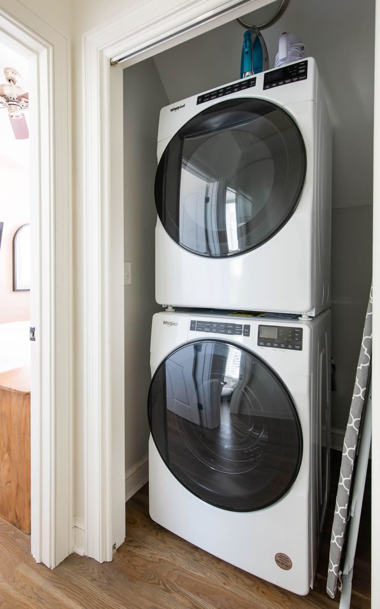 Washer and dryer for laundry in the second floor!