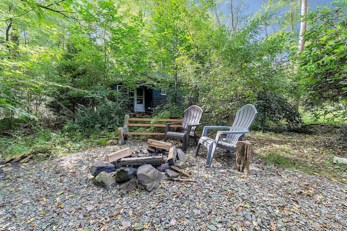 Romantic Pocono Tiny Cabin in the Pines | Firepit 