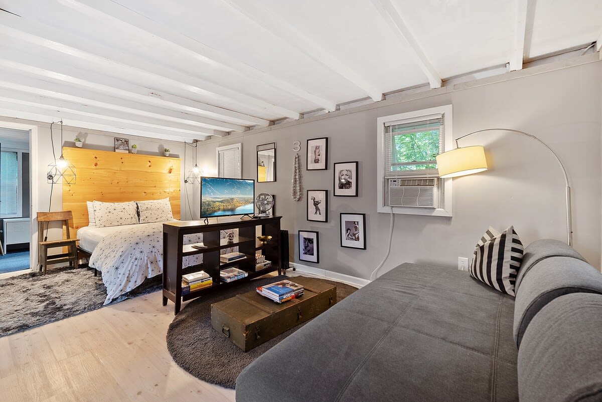 Romantic Pocono Tiny Cabin in the Pines | Firepit  — Pocono Pines, PA — vacation rental