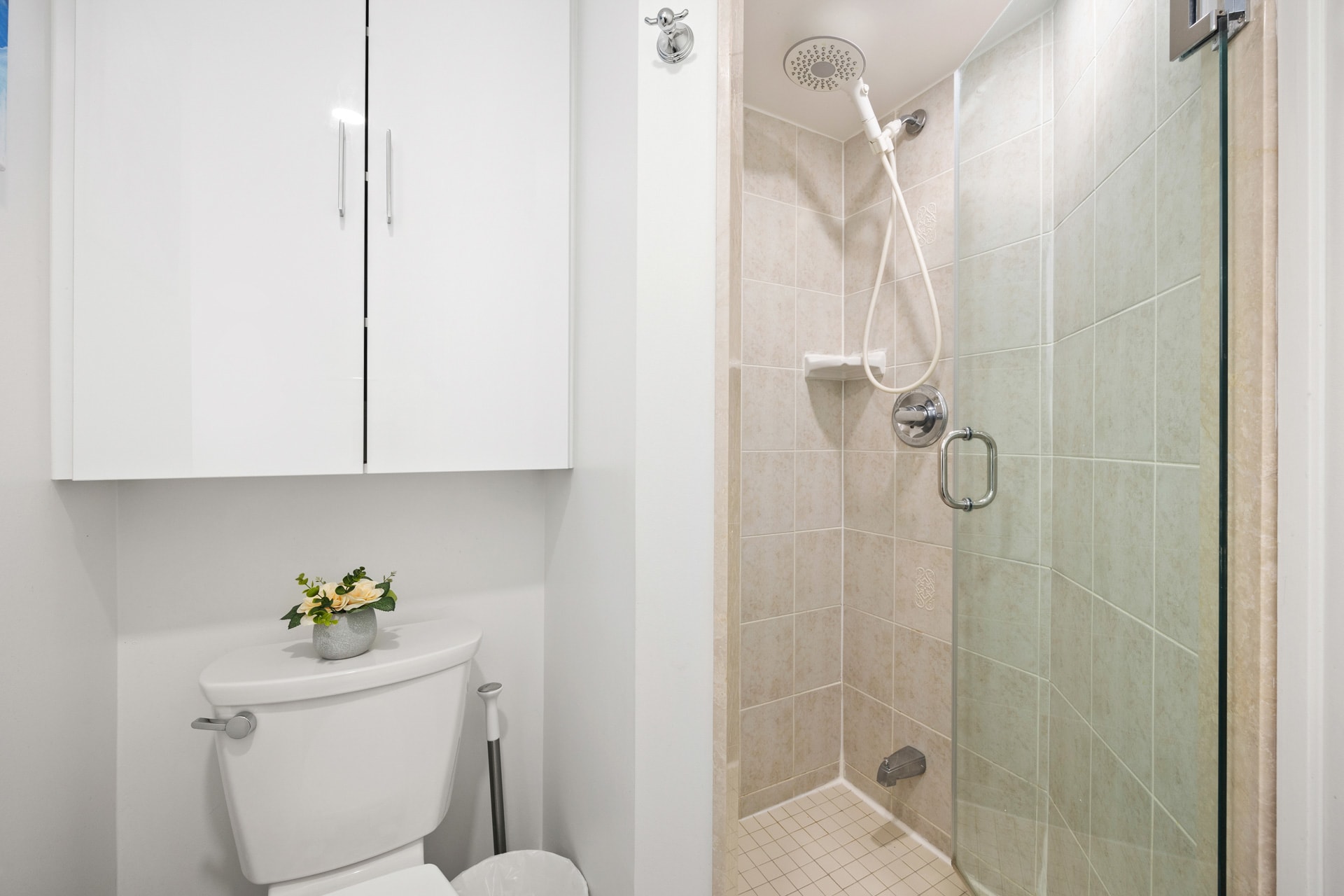 Full bathroom with standing shower