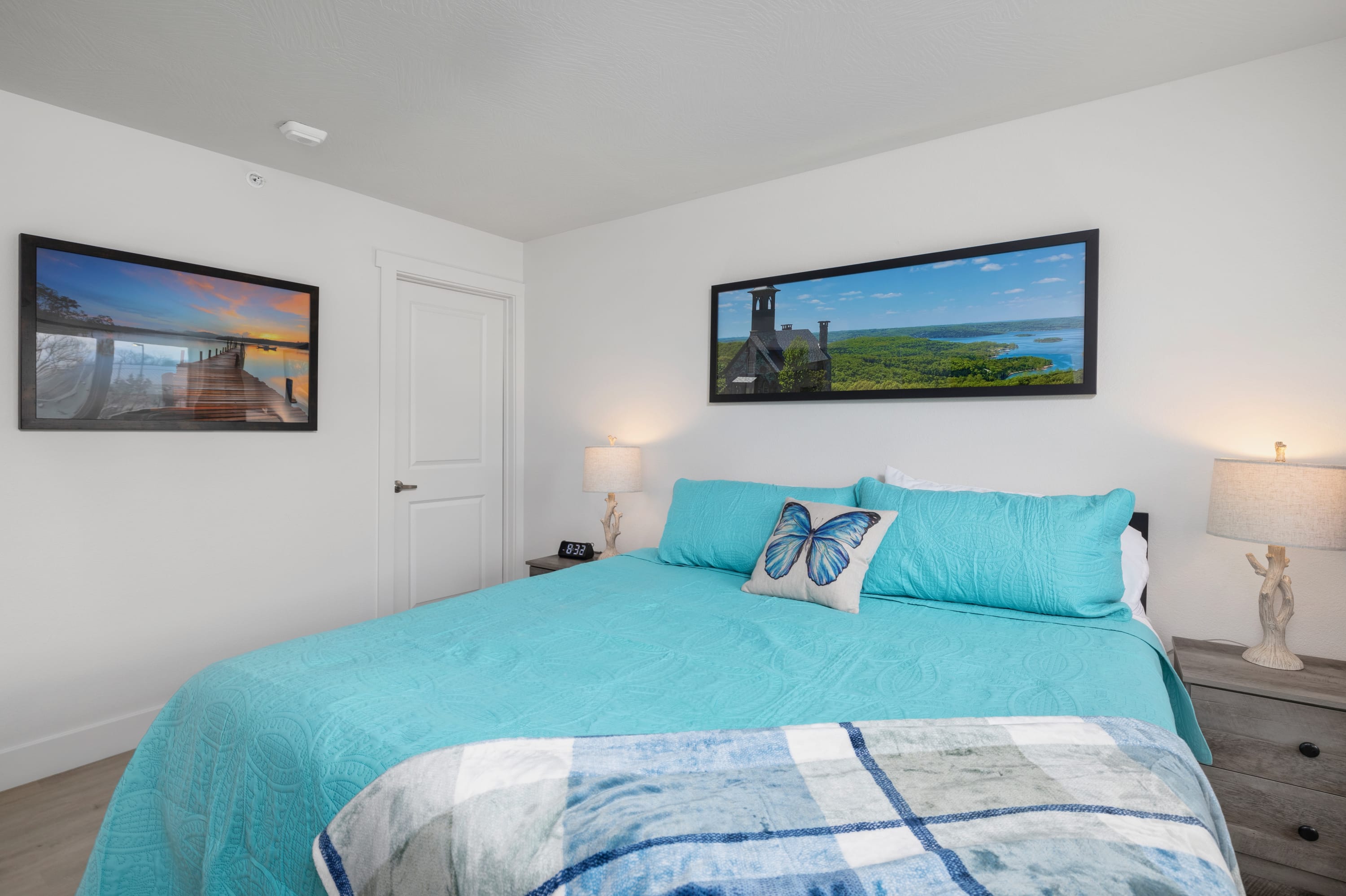 Both King Suites offer bedside tables with drawers and a closet, dresser, plus luggage rack for storage.
