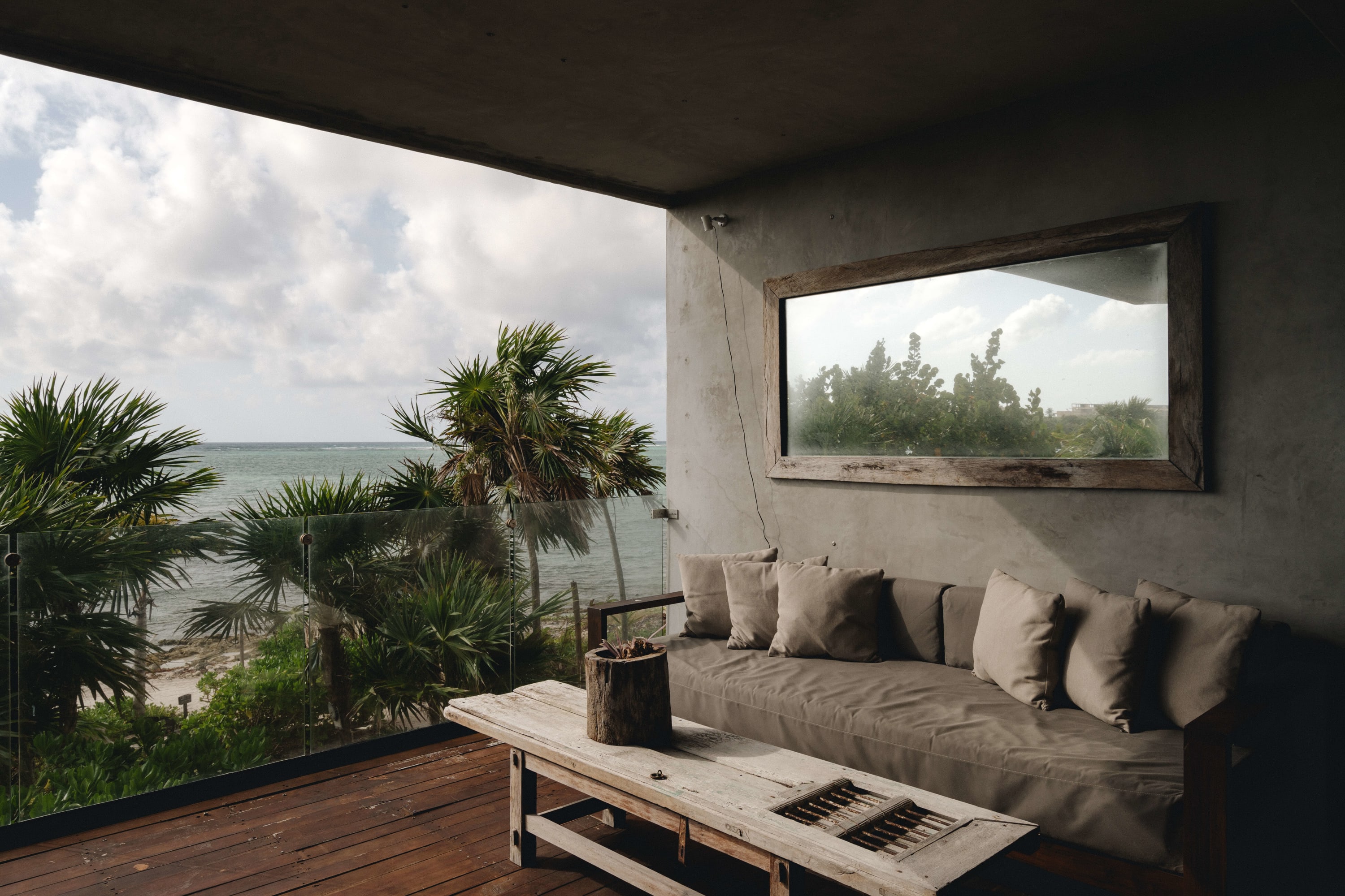 Spectacular balcony with ocean views, comfortable seating set for enjoying