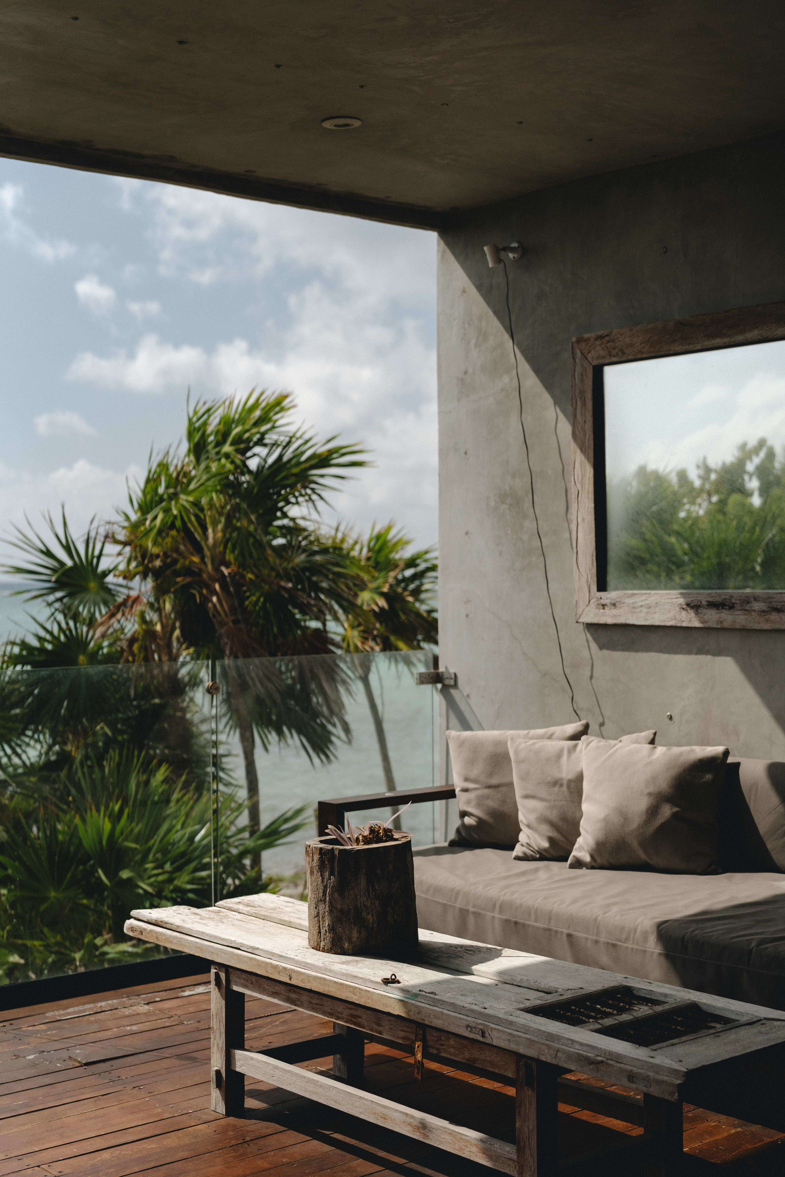 Private balcony with unique ocean views