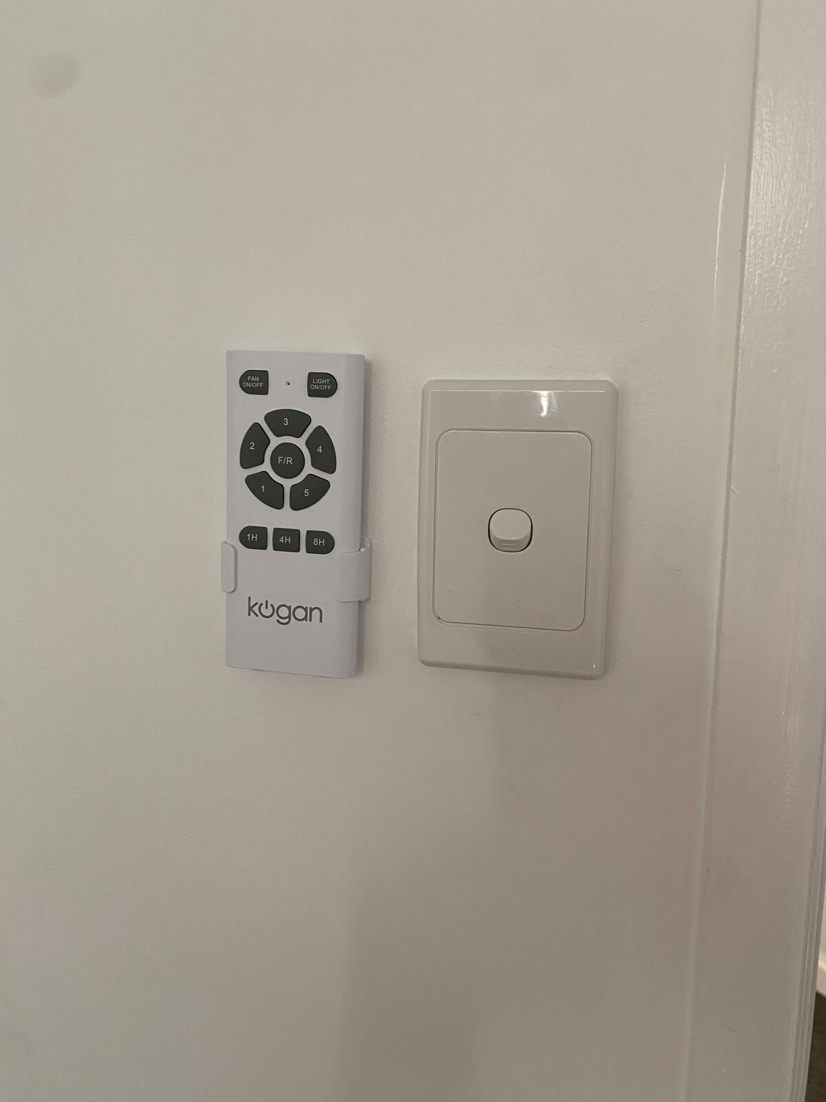 Ceiling fan and light switch is installed in each unit