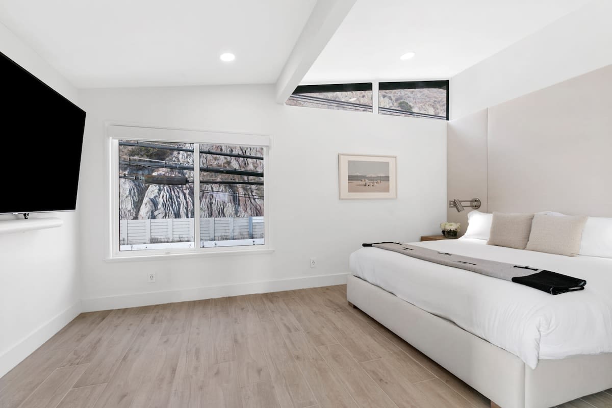 All the beds were custom made for each room with custom installation