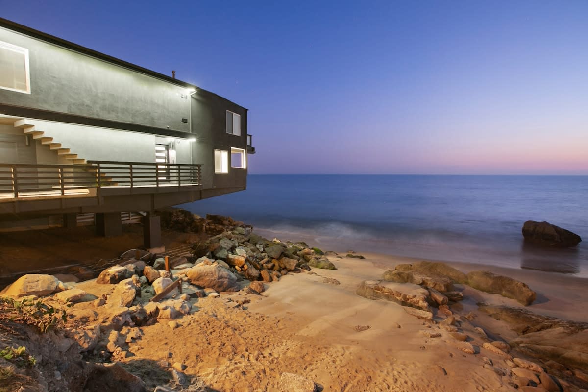 Plenty of light at night on the beach