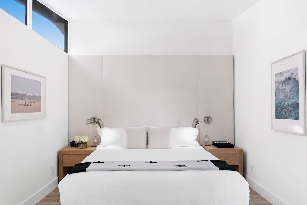 Comfy beds in each room with design furniture