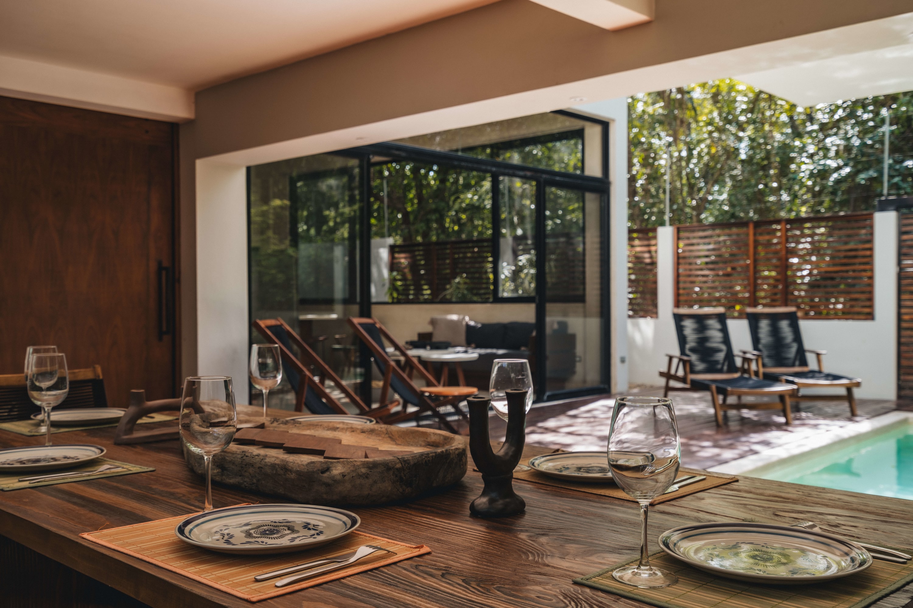Incredible outdoor dining area located in the first-floor patio