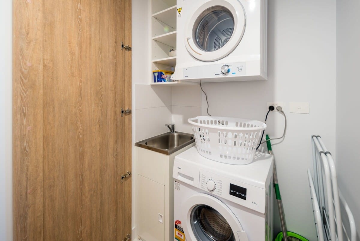 Washer and dryer equipped for added convenience