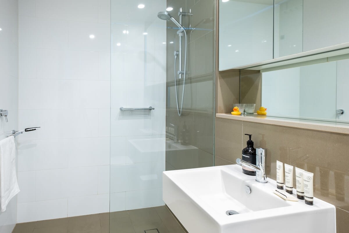 Bathroom equipped with lux toiletries 