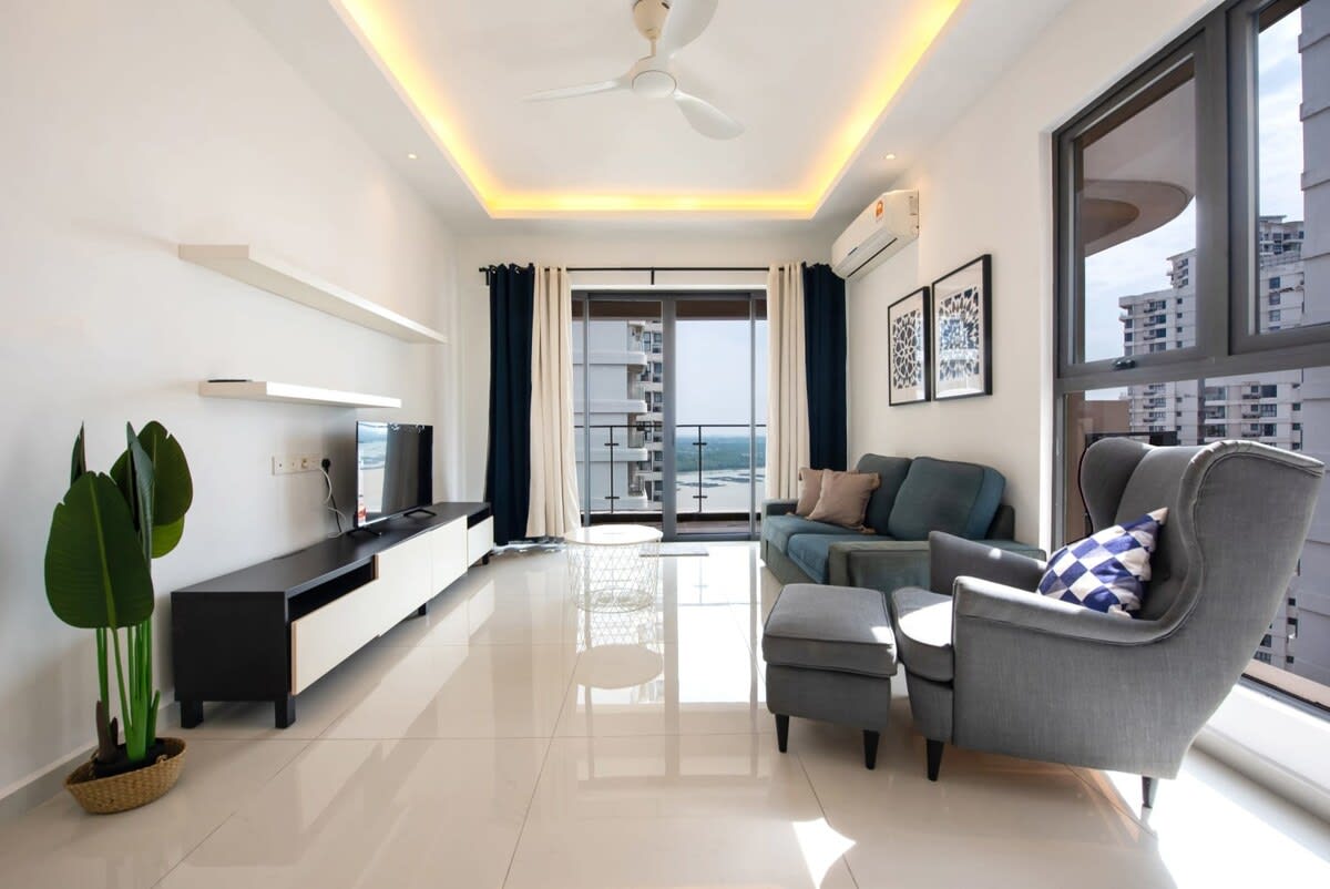 Comfy 3BR Apt in Danga Bay, FREE Parking, Sea View — Johor Bahru, Johor — vacation rental