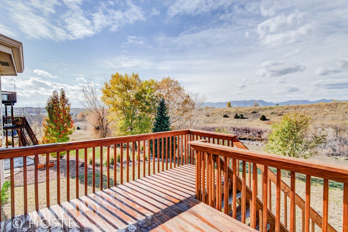 Mountain view deck HotTub Theater in BridlePass CO 6