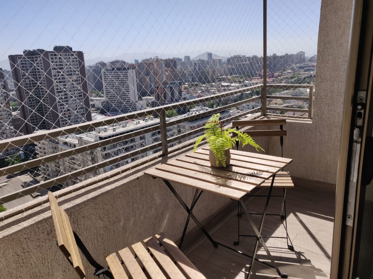 Enjoy breathtaking city views from your private balcony, perfect for morning coffee or evening relaxation.