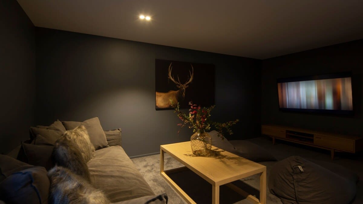 Tonic Lodge features a dedicated plush media room as well as entertainment features throughout the house. Features include:  65 inch Samsung smart TV  SKY TV with additional Sports channel  Netflix  Media room with oversized couch and beanbags  Unlimited super fast WIFI  Marley Bluetooth speakers