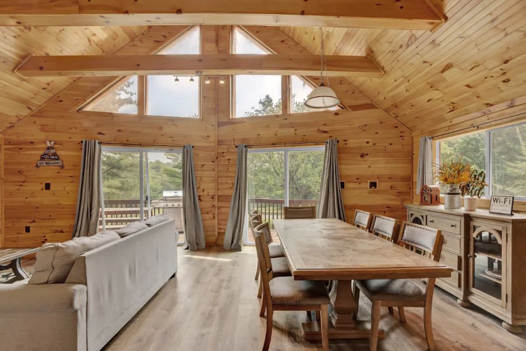 Secluded Stream Front Log Cabin | HotTub | FirePit
