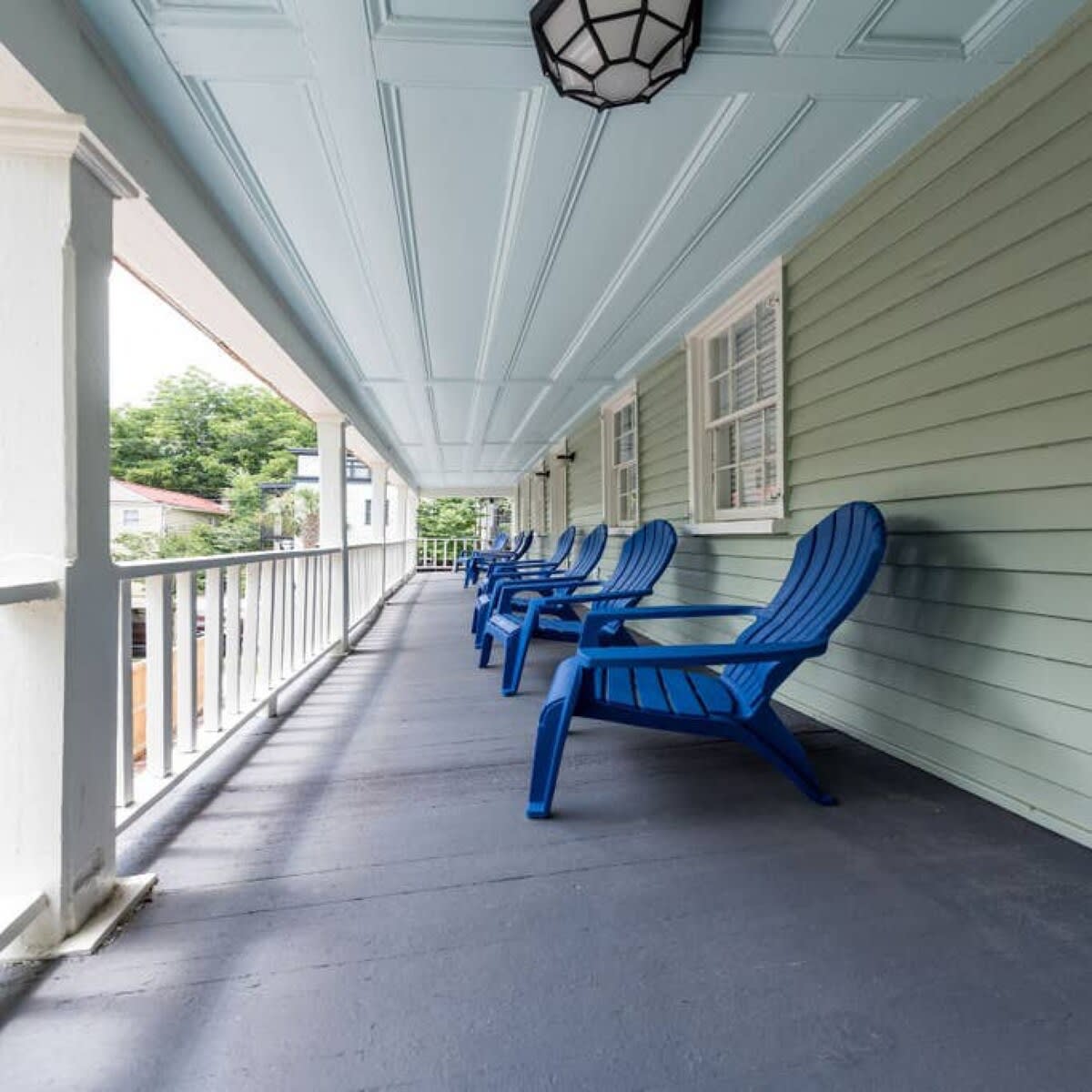 Second floor porch with seating for your group!