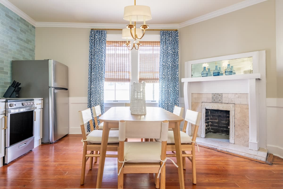 Kitchen with everything needed and dining space with seating for 6 